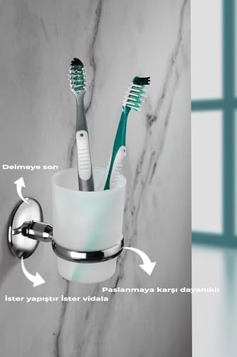 Alternative view of Krom Kaplama Mat Plastik Diş Fırçalık S-104