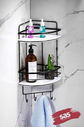 Alternative view of Yapışkanlı Ömür Boyu Paslanmaz Kristal Ayarlanabilir Raf Banyo Düzenleyici Şampuanlık LK-02 SBSK