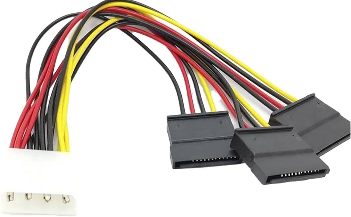 8549 Kasa içi 3 Port ide Molex Sata Power Hdd 4 Pin Güç Kablosu 4pin Molex erkek/ 3x 15pin SATA dişi 3 port sata dişi 1 port 4 pin ide power erkek