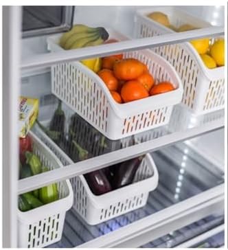 Alternative view of Buzdolabı Sepeti Dolap Içi Düzenleyici Sepet Organizer Beyaz 4 Adet 30x16x17