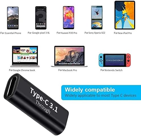 Alternative view of 3352 Type C Usb 3.1 Dişi Çevirici Dönüştürücü Adaptör Type C Dişi To Type C DiSi 3.1 Yüksek Hızlı Veri Aktarım Desteği (10Gbps) Çift Yönlü Çalışma Alüminyum Alaşımlı Kaliteli Malzeme
