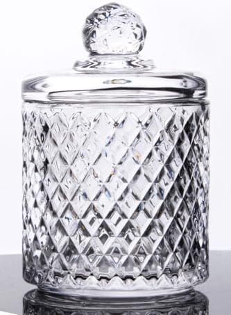 Lüx Kristal Büyük Cam Şekerlik & Cam Lokumluk, Kesme Cam Lüx Şekerlik 13cm*7.8cm - 06640