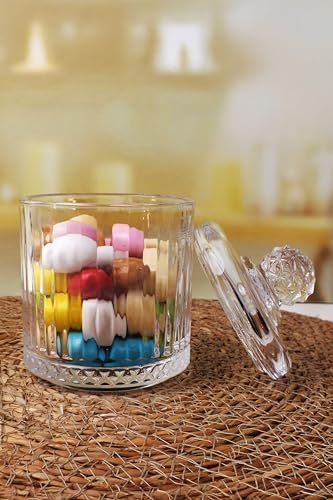Lüx Kristal Büyük Cam Şekerlik & Cam Lokumluk, Kesme Cam Lüx Şekerlik 13cm*7.8cm - 06638