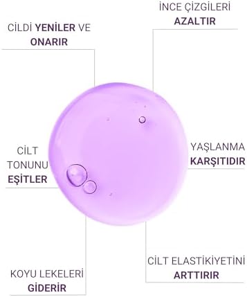 The Vivia Kırışıklık, Ince Çizgi Ve Yaşlanma Karşıtı Retinol Serum Askorbik Asit, Retinol, Seramid 30 ml