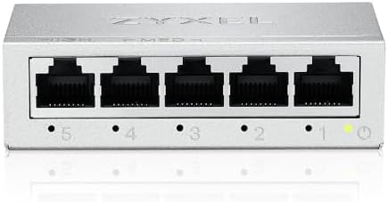 5-Port Gigabit 10/100/1000 Unmanaged Ethernet Switchı | Ethernet Splitter | Masaüstü veya Duvara montaj [GS-105B v5]