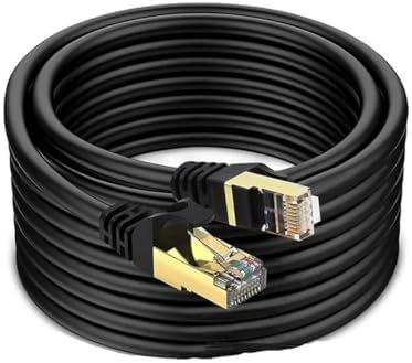 Narita 40 Metre 10Gbps Network Kablosu Cat 7 Siyah Renk Ağ Kablosu 40 Metre Ethernet Kablo (40 Metre)