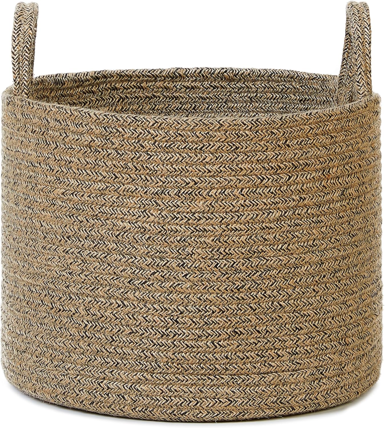 Siyah Kırçıllı Jüt Halat Sepet 35 x 27 cm