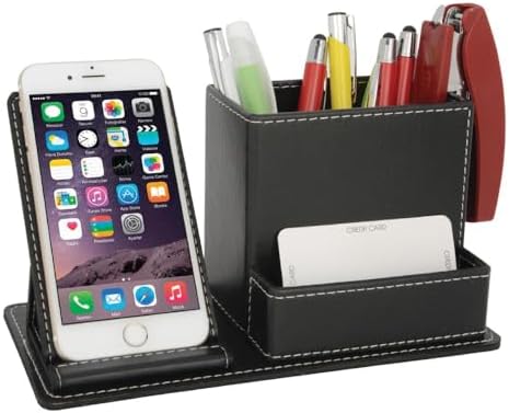 Alternative view of Deri Kalemlik ve Telefon Tutucu Siyah