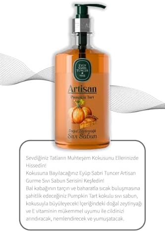Artisan Doğal Zeytinyağlı Sıvı Sabun Seti Pumpkin Tart, Macaron, Muffin, Creme Brulee, Cappuccino ve Cookie