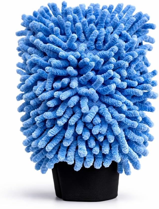 - Peluş Araba Yıkama ve Temizlik Eldiveni, Mikrofiber Oto Yıkama Eldiven, Çift Taraflı Araç Detay Eldiveni