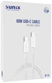 60W USB-C Örgülü Hızlı Şarj ve Data Kablosu 2 metre IP-14