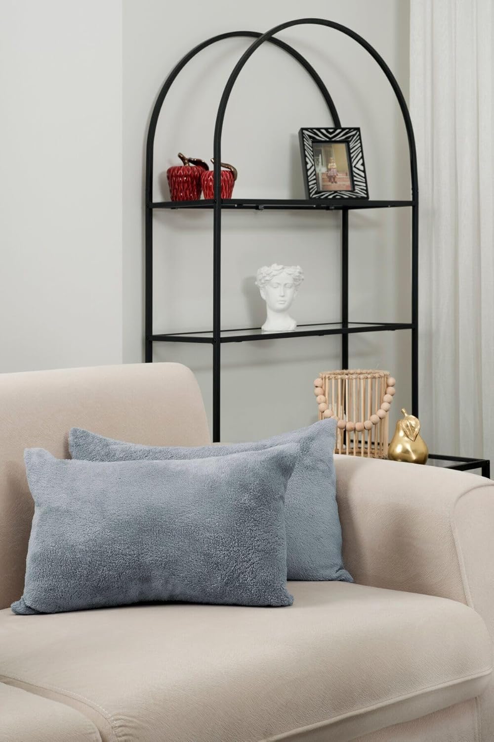 Çift Tarafı Kumaş 2'Li 35X55 Cm Hediyelik Dekoratif Pelüş Kırlent Kılıfı Yastık Kılıfı 8695995875502