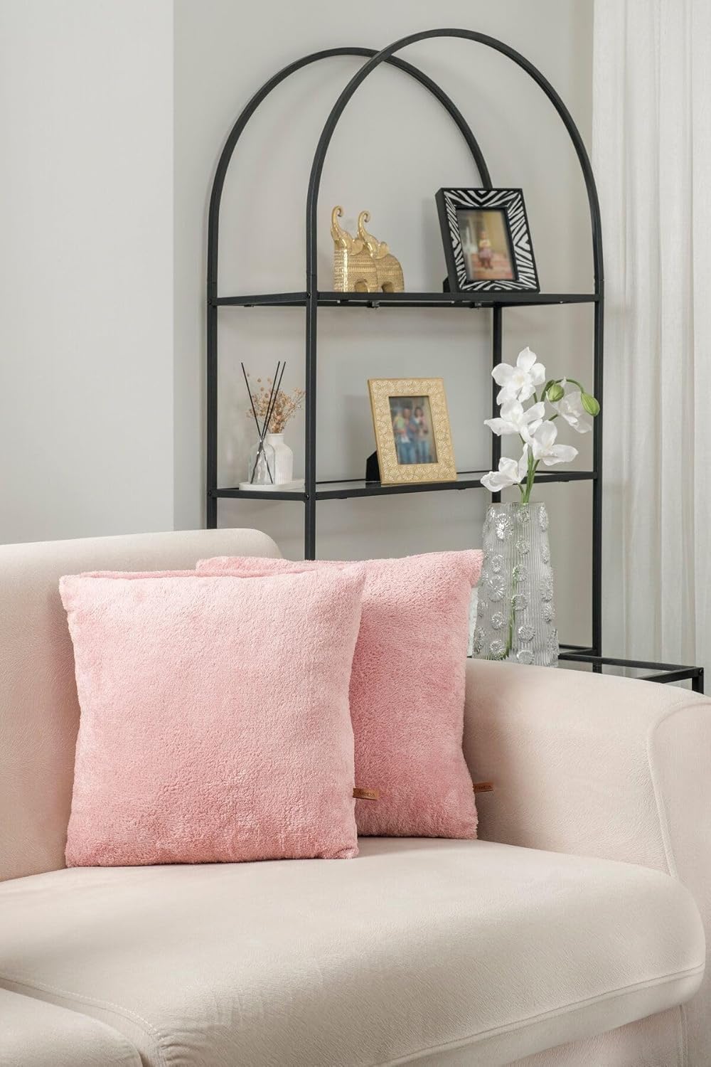 Çift Tarafı Kumaş 2'Li 44X44 Cm Hediyelik Dekoratif Pelüş Kırlent Kılıfı Yastık Kılıfı 8695995875506