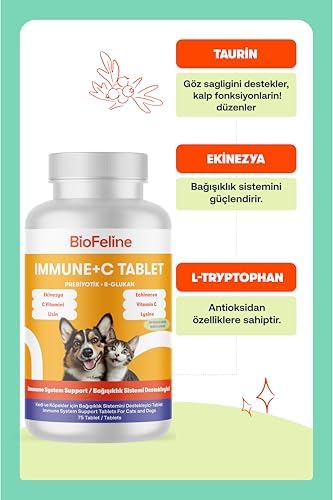 Alternative view of Biofeline Immune C Tablet ve Kedi ve Köpekler İçin Bağışıklık Sistemi Desteği ve 75 Tablet