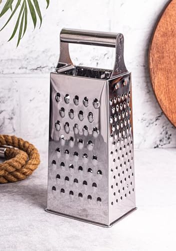 Metal Rende, Paslanmaz Çelik, Çok Amaçlı ve Dayanıklı Tasarım, Sebze, Peynir ve Meyve Rendesi, Ergonomik Saplı, Kolay Temizlenebilir, Mutfak için Pratik ve Şık