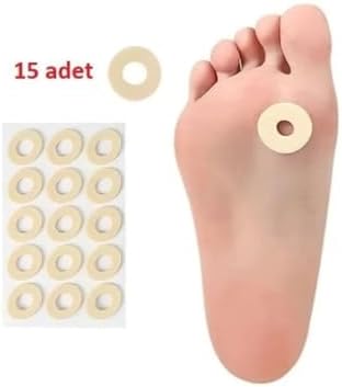 Nasır Koruyucu Yastık, 15 Adet, Yumuşak ve Rahat Tasarım, Basınç Azaltıcı, Ayak ve Topuk Koruma, Kendinden Yapışkanlı, Uzun Süreli Kullanım İçin Dayanıklı