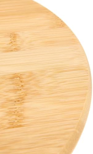 Alternative view of Bambu Yuvarlak Pasta Ve Börek Sunumluk Standı -24 x 9,5 Cm Doğal Ve Şık Servis Tablası