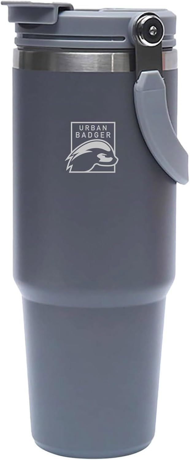 Badger Gizli Pipetli Gri Çelik Termos 900 ML, Dayanıklı Kamp Ekipmanları, Kamp Aksesuarları, Açık Hava Sporları, Doğa Sporları, Yürüyüş, Kamp Mutfağı, Kamp Malzemeleri