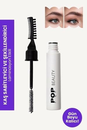 Pop Beauty Kaş Sabitleyici Ve Şekillendirici, Kaş Fırçası, Tarağı Ve Sabitleyici Jel (Laminasyon Etkili)