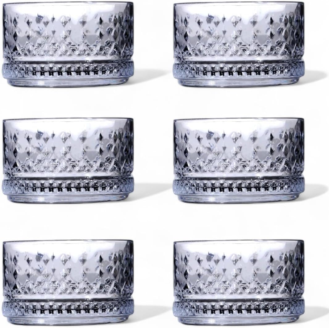 Alternative view of Lüx Kristal Büyük Cam Sunum Seti 6'lı, Kristal Kesme Cam Dondurmalık ve Tatlı Sunum, 9 cm x 5 cm