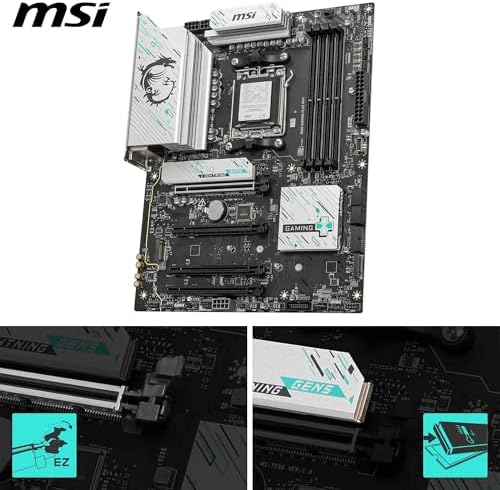 MSI B850 GAMING PLUS WIFI Anakart, ATX - AMD Ryzen 9000/8000 / 7000 İşlemcileri, AM5 - DDR5 Bellek Arttırma 8200+ MT/s (OC), PCIe 5.0 x16 ve 4.0 x16, M.2 Gen5, Wi-Fi 7, 5G LAN'ı destekler