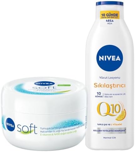 Alternative view of Q10 Sıkılaştırıcı C Vitamini Vücut Bakım Losyonu 250ml ve Soft Nemlendirici Krem 300ml, Esnek Cilt