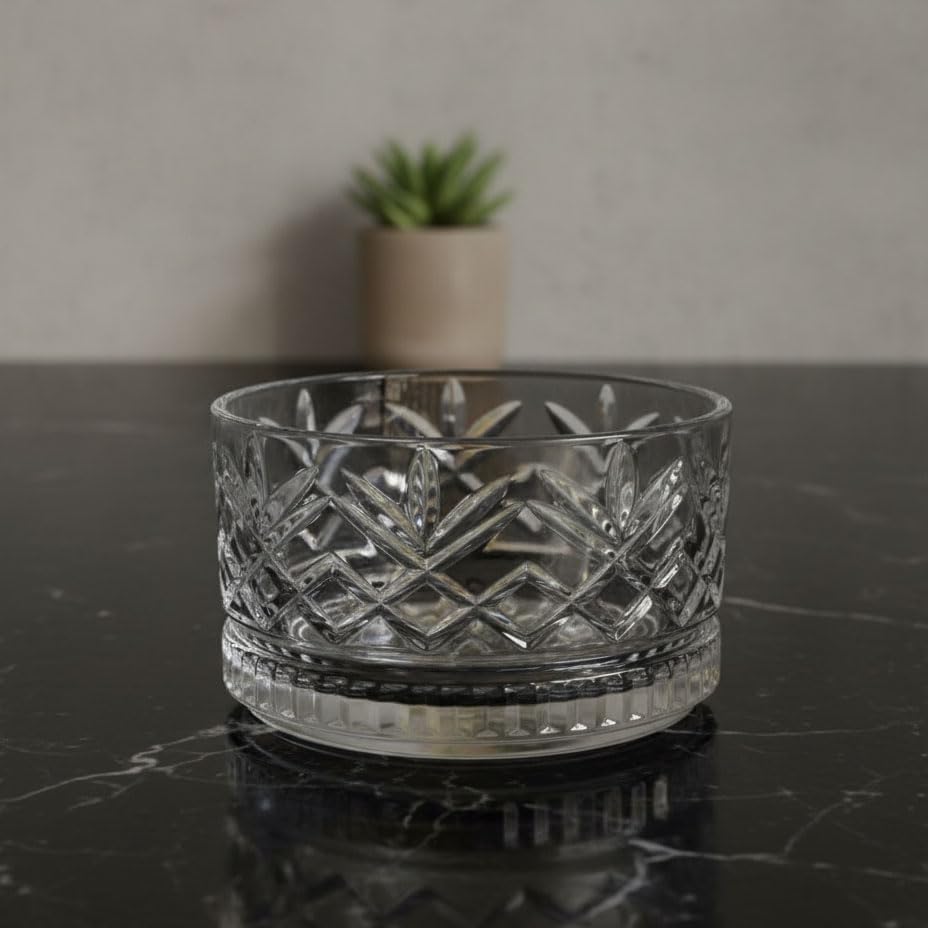 Alternative view of Lüx Kristal Büyük Cam Sunum Seti 6'lı, Kristal Kesme Cam Dondurmalık ve Tatlı Sunum, 9 cm x 5 cm