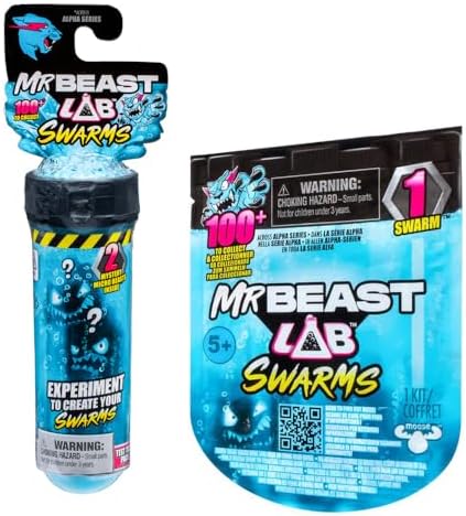 Mr. Beast Lab Swarms Test Tüpü 2'li Paket, 2,54 cm Temalı Sürüler Koleksiyonluk Mr. Beast Lab La Mystery 1 İnç Figür Tekli Paket, 1 Paket