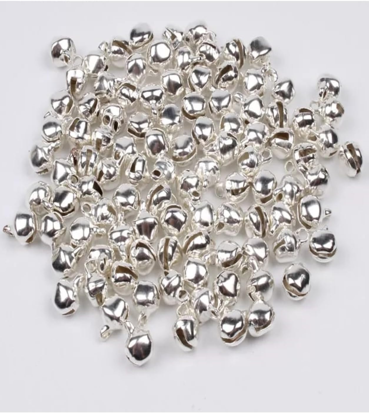 Alternative view of 12 mm GÜMÜŞ Renk Kulplu Zil,çan,çıngırak,metal Amigurumi Zili,takı Aksesuar Yapımı (25) (50)