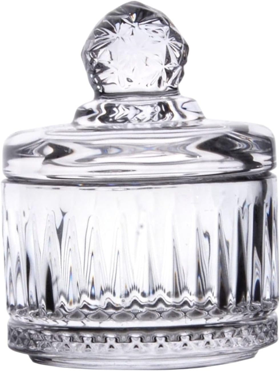 Lüx Kristal Mini Cam Şekerlik & Cam Lokumluk, Kesme Cam Lüx Şekerlik 7.5cm*9.2cm - 06642