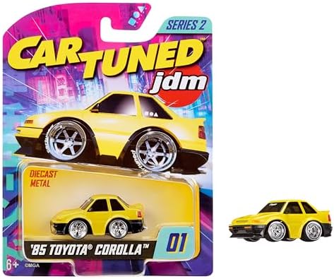 Alternative view of MGAE CarTuned JDM Seri 2 1985 Corolla AE86, Sarı Coupe, Diecast Metal Oyuncak Araba, Arabası