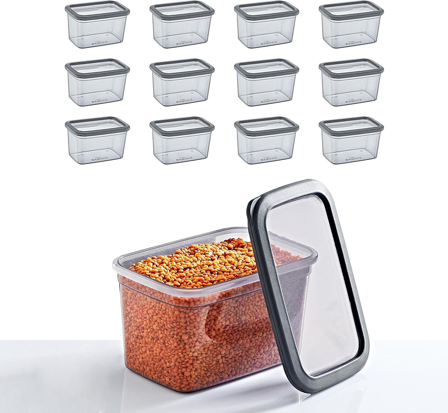 Alternative view of 12'Li Set Skali Dikdörtgen Saklama Kabı 1210 ML