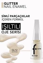Yoğun Simli Şeffaf Oje - Glitter Nail Enamel - Gl012 Whıte Pearl