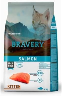 Bravery Tahılsız Somonlu Yavru Kedi Maması 2 Kg