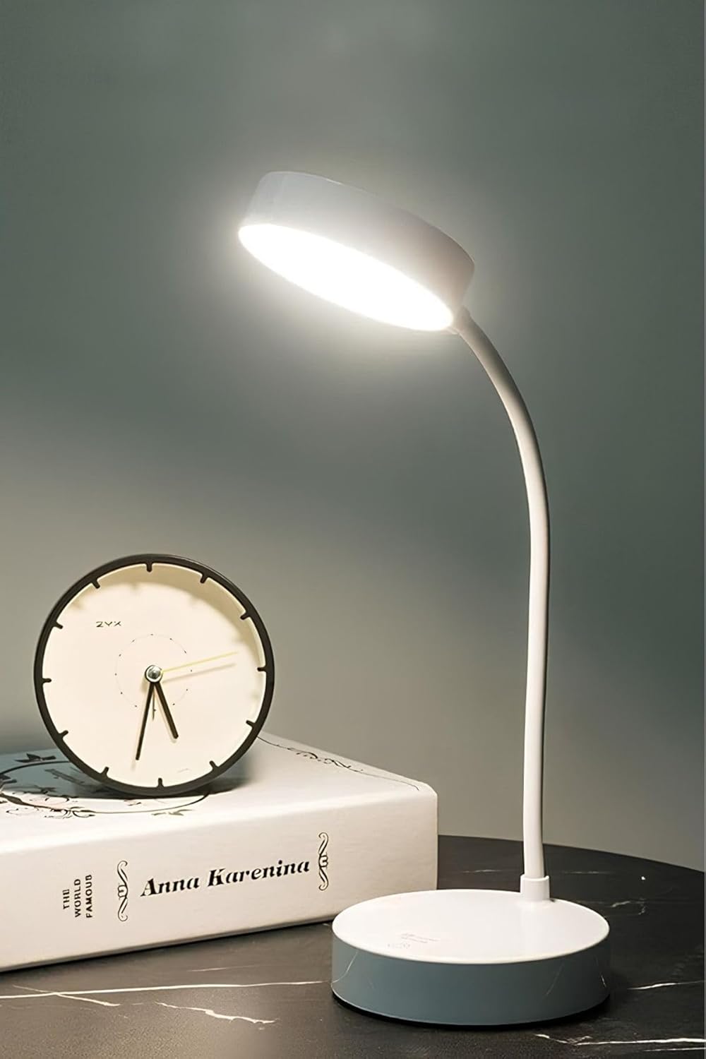 Alternative view of Yeni Nesil Şarjlı Dokunmatik 20 Led Çalışma Okuma Işığı Flexible Masa Lambası 3 Farklı Işık Seçeneği