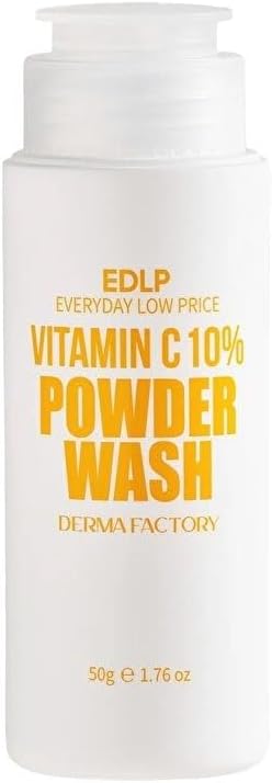 DERMA FACTORY%10 C Vitamini İçeren Toz Enzim Peeling Derma Factory Vitamin C Powder Wash Yüz Peelingi 50gr