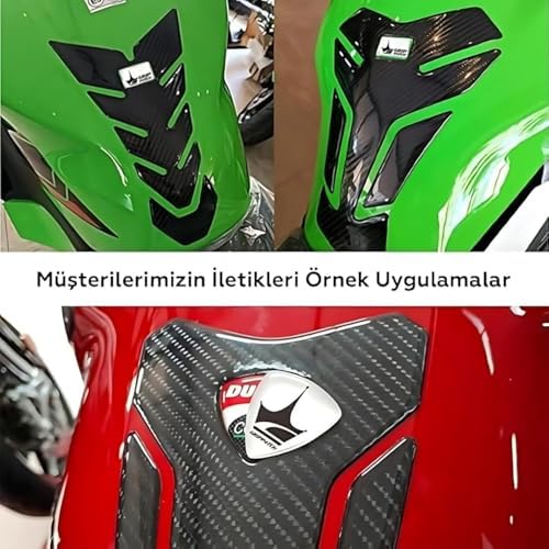 Alternative view of Tank Pad | Triumph ile Uyumlu | Kaydırmaz ve Dayanıklı Karbon | Motosiklet Tank Pad | GT09 (Şeffaf - Transparan)