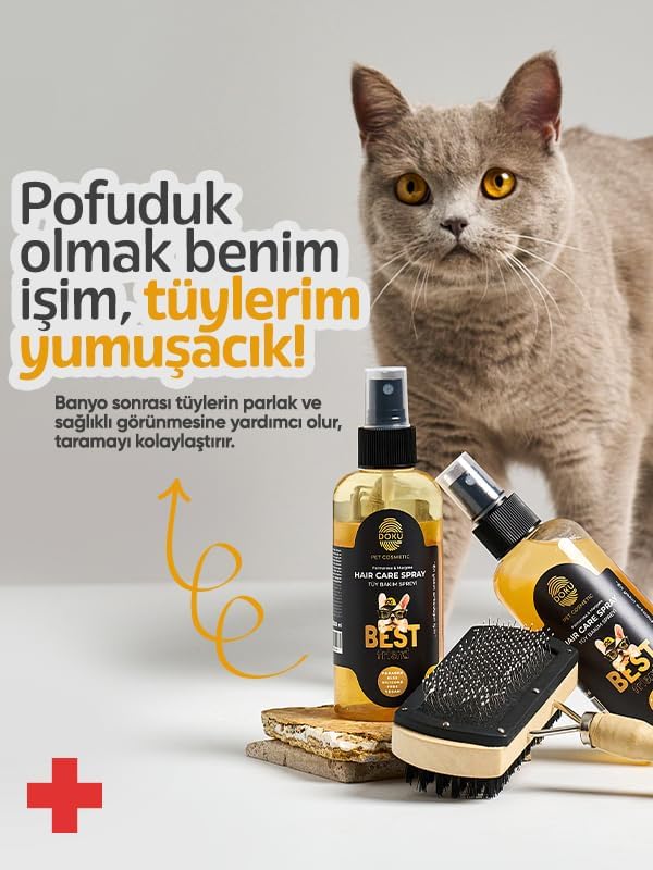 Alternative view of Doku Pet Cosmetic Kedi ve Köpek Deri ve Tüy Bakım Spreyi 200 ml | Tüy Besleyici, Köpek ve Kedi Tüyü Dökülme Önleyici