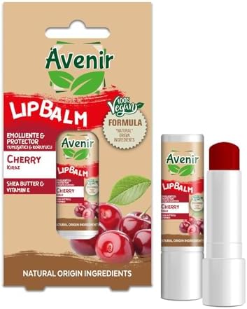 Avenir Kiraz Vegan Dudak Bakım Kremi - Kuruyan ve Çatlayan Dudaklar Için Yumuşatıcı ve Koruyucu Etkili