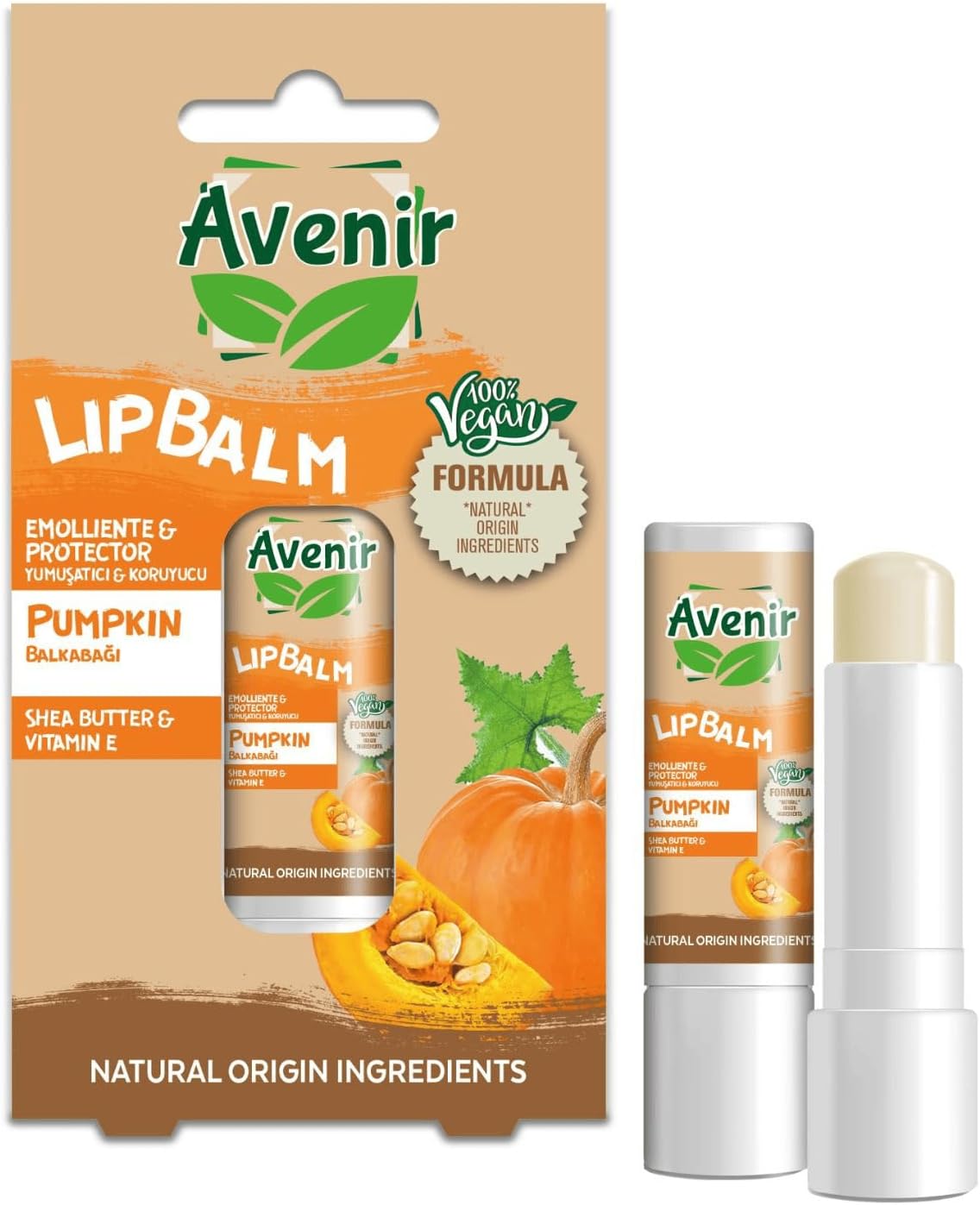 Alternative view of Avenir Balkabağı Vegan Dudak Bakım Kremi - Kuruyan ve Çatlayan Dudaklar Için Yumuşatıcı ve Koruyucu Etkili