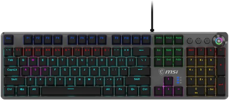 Alternative view of MSI GG FORGE GK300 RED TR GAMING KEYBOARD MEKANİK RED SWITCH RGB BACKLIGHT