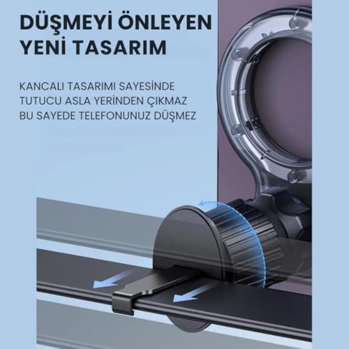 Alternative view of 360 Derece Döner Başlıklı Güçlü Mgsafe Uyumlu Manyetik Havalandırma Araç İçi Telefon Tutucu
