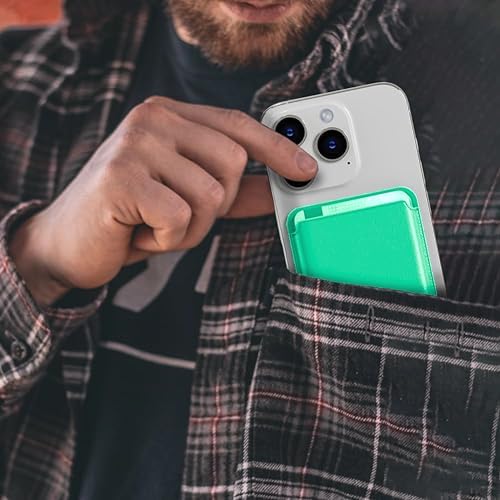 Alternative view of ile Uyumlu MagSafe özellikli Silikon Lansman Cüzdan Kılıf 15 Pro Max/15 Plus/15 Pro/15, 14 Pro Max/14 Plus/14 Pro/14, 13 Pro Max/13 Pro/13, 12 Pro Max/12 Pro/12 (Turkuaz)