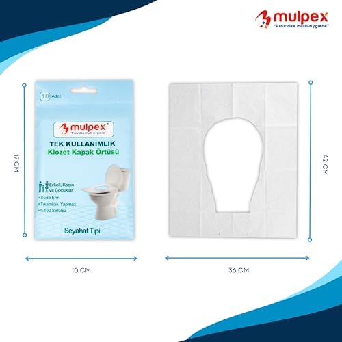 Alternative view of Tek Kullanımlık Suda Çözünür Klozet Kapak Örtüsü - 5 Adet x 10 lu Paket | Hijyenik ve Pratik Seyahat Aksesuarı
