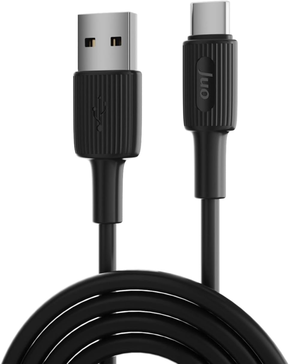 Alternative view of 12W USB-A to Type-C Silikon Hızlı Şarj ve Data Kablosu Siyah 1 Metre