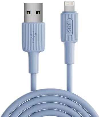 Alternative view of 12W 2.4A USB-A to Lightning iPad İle Uyumlu Silikon Hızlı Şarj ve Data Kablosu Mavi 1 Metre