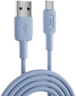 Alternative view of 12W USB-A to Type-C Silikon Hızlı Şarj ve Data Kablosu Mavi 1 Metre