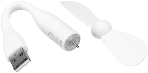 ‎Monte Lua s-Link, Beyaz Esnek USB Fan, Mini Vantilatör, Soğutucu, USB Girişli, Powerbank ile Çalışabilir, Taşınabilir