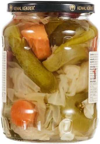 Kükrer Karışık Turşu Cam Kavanoz 650 gr
