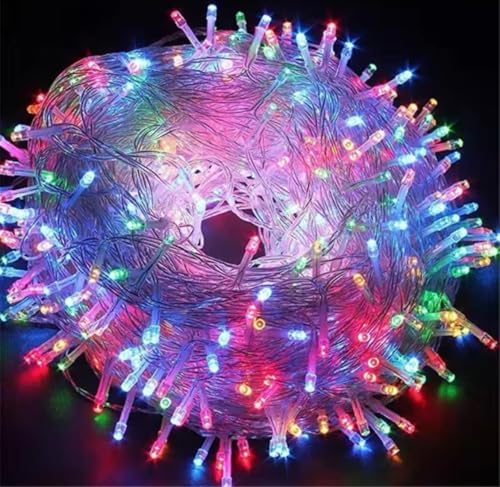 10 Metre Fişli RGB Led Işık Yılbaşı Ağacı Işığı Led Ampül Çam Ağacı Balkon Merdiven Salon Yada Oda Süslemelerinde Kullanıma Uygun 220v Prizden Enerjisini Alır